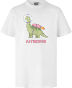 Astrosaur T-shirt | Børn Hvid