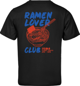 Ramen Lover Club T-shirt Sort