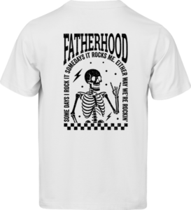 Fatherhood Rocks T-shirt Hvid