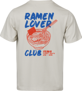 Ramen Lover Club Loose Fit T-shirt Cement