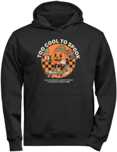 Too Cool to Spook Hoodie | Børn Sort