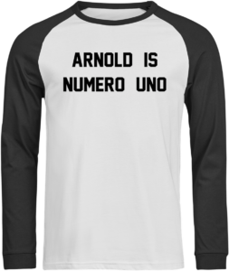 Arnold Is Numero Uno | Langærmet T-shirt Hvid/Sort
