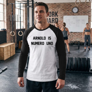 Arnold Is Numero Uno | Langærmet T-shirt Hvid/Sort