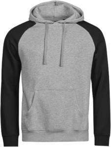 Two-tone Hooded Sweatshirt | Økologisk Heather/Black