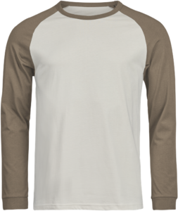 Two-toned Langærmet T-shirt | Økologisk Cement/Clay