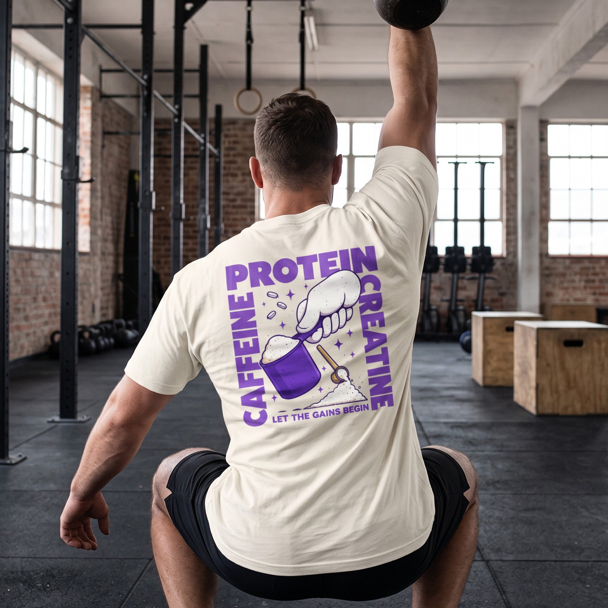 Caffeine, Protein, Creatine Loose Fit T-shirt - M