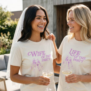 Wife of the Party T-shirt Ecru