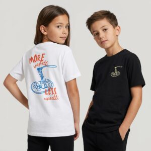 More Spaghetti – Less Upsetti T-shirt | Børn Hvid